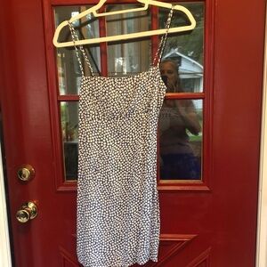 Princess Polly blue and White Spotted Mini Dress